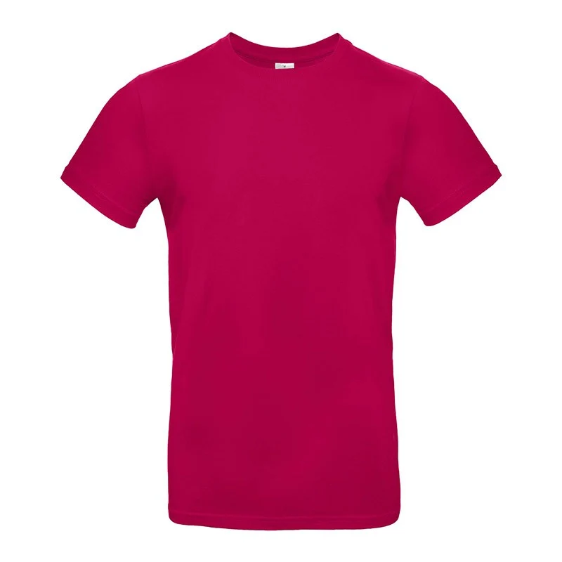 Tee-Shirt de Travail Coton Homme Rose Fuchsia - TOPTEX