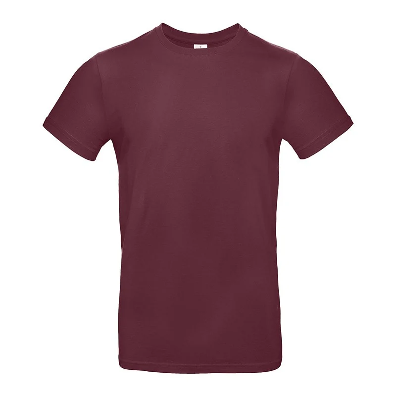 Tee-Shirt de Travail Homme 100% Coton Bordeaux - TOPTEX