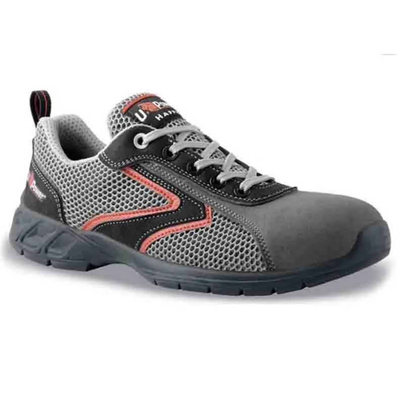 Chaussures de Sécurité Légères et Confortables Shaker S1P SRC Grise et Rouge - UPOWER