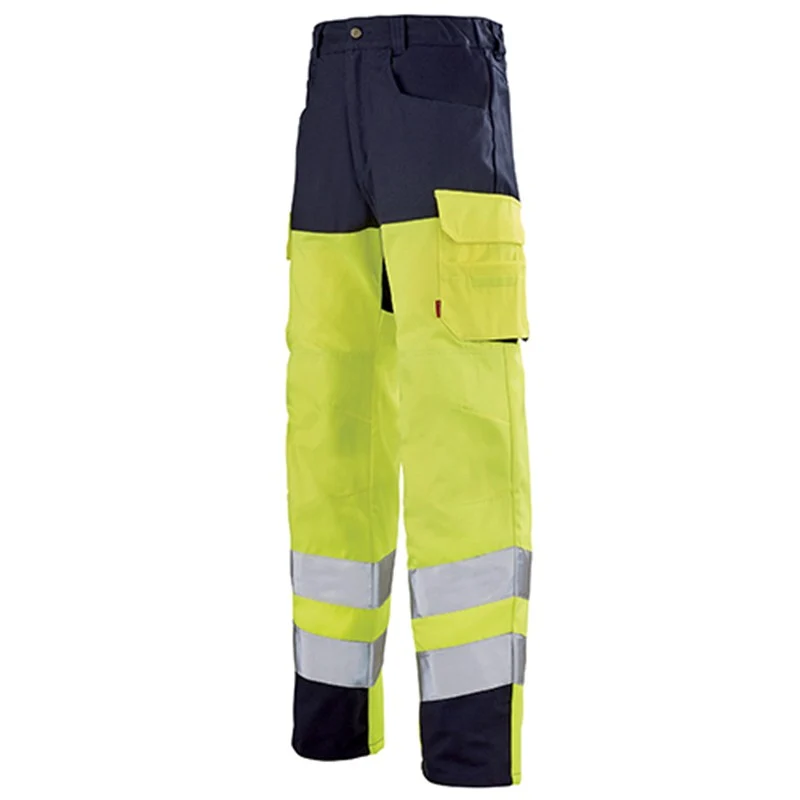 Pantalon de Travail Jaune Fluo Hivi/Marin - ADOLPHE LAFONT