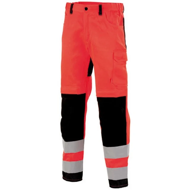 Pantalon de Travail Haute Visibilité Rouge Fluo Hivi et Noir - ADOLPHE LAFONT