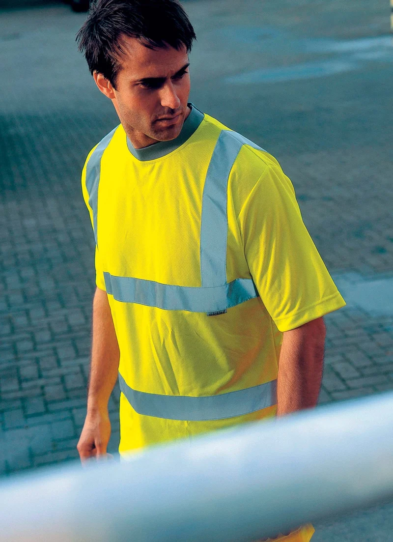 Tee-Shirt de Travail Homme Fluo Jaune HIVI - DICKIES