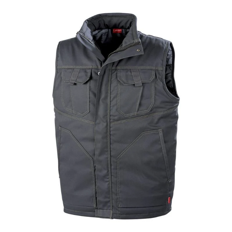 Gilet de Travail Sans Manches Matelassé Elki Gris Charbon - ADOLPHE LAFONT