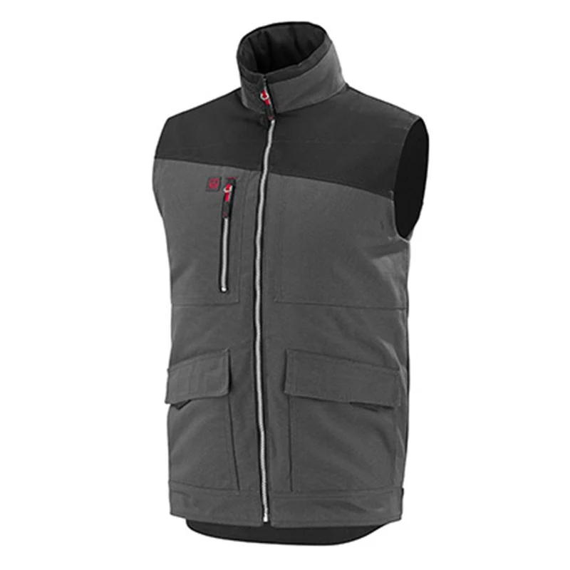 Gilet de Travail Homme Matelassé Gris/Noir - ADOLPHE LAFONT