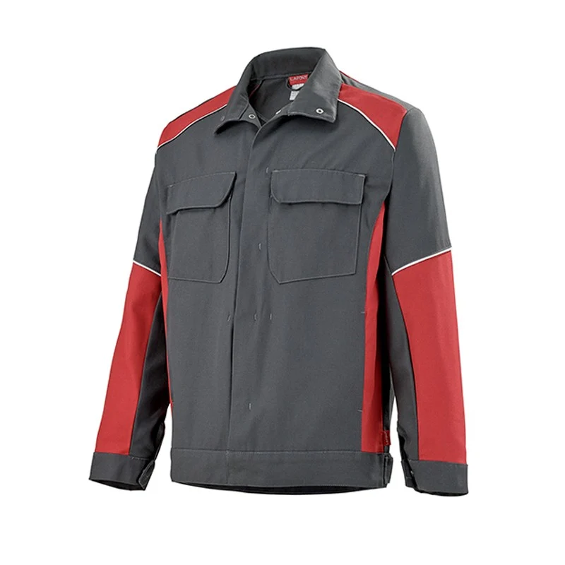 Blouson de Travail Homme Charbon et Rouge - ADOLPHE LAFONT