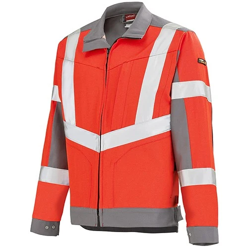 Blouson de Travail Fluo Rouge Hivi/Acier - ADOLPHE LAFONT