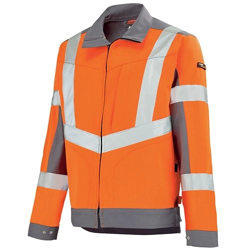 Blouson de Travail Haute Visibilité Orange Hivi/Acier - ADOLPHE LAFONT