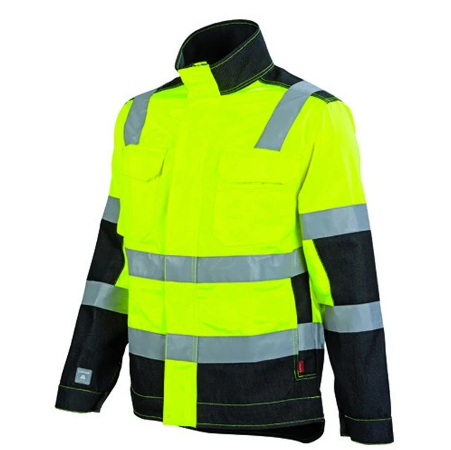 Blouson de Travail Unisexe Jaune Fluo Hivi/Noir - ADOLPHE LAFONT