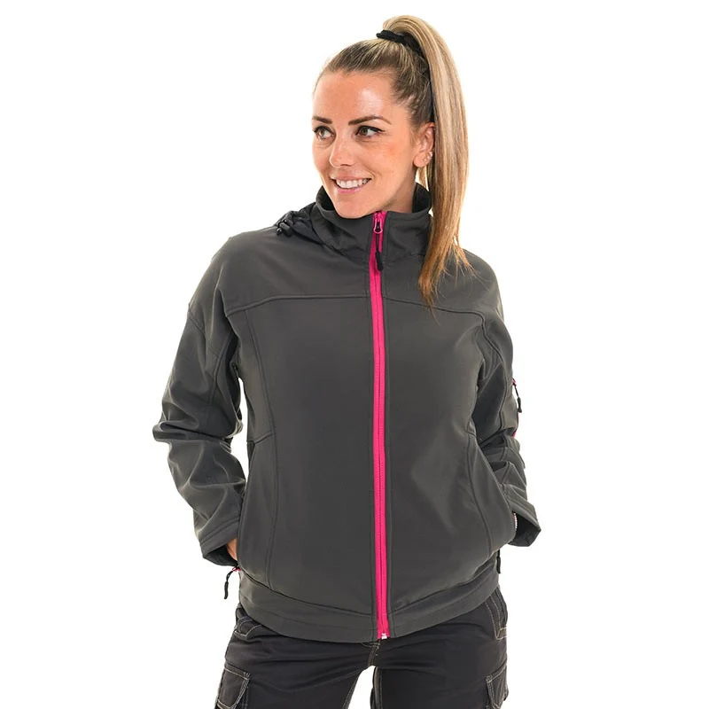Veste de Travail Polaire Imperméable Softshell Femme Gris Charbon - ADOLPHE LAFONT