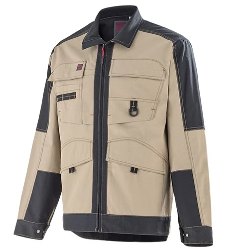 Veste de Travail Homme Beige et Noir - ADOLPHE LAFONT