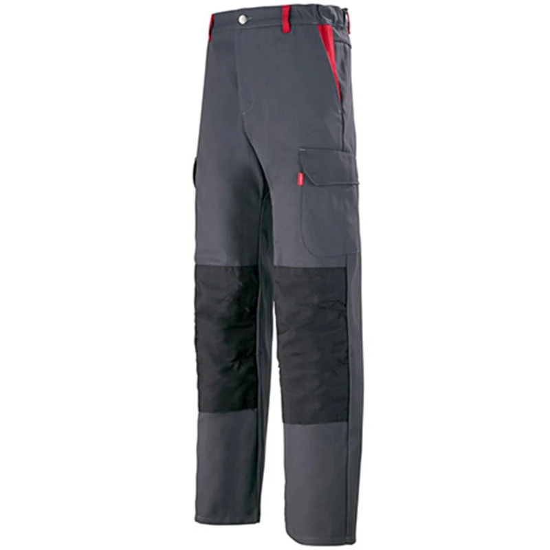 Pantalon de Travail Homme Charbon et Rouge - ADOLPHE LAFONT
