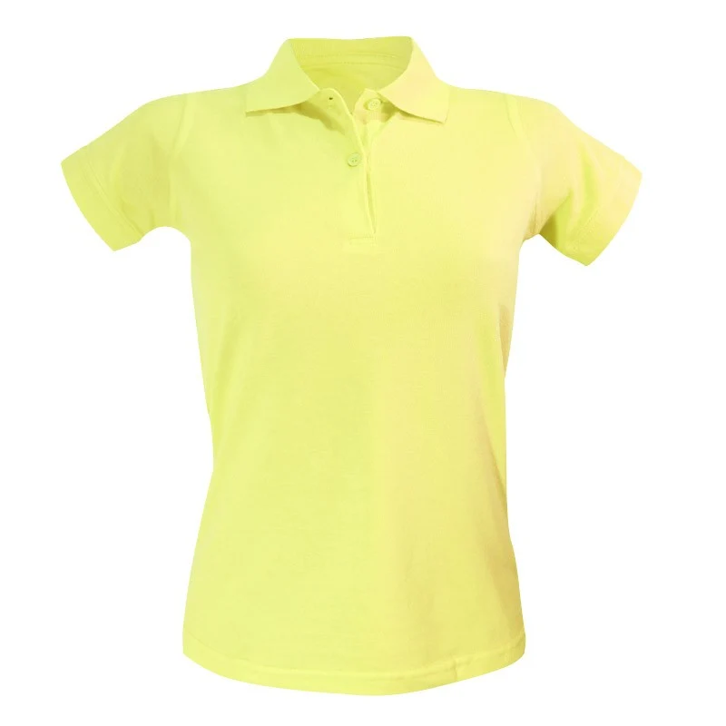 Polo de Travail Coton Femme Vert Lime - TOPTEX
