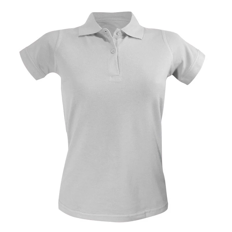 Polo de Travail Femme Gris Chiné Coton - TOPTEX
