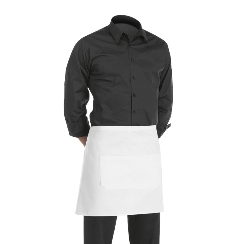 Tablier de Cuisine / Barman Court 40cm Blanc - EGOCHEF