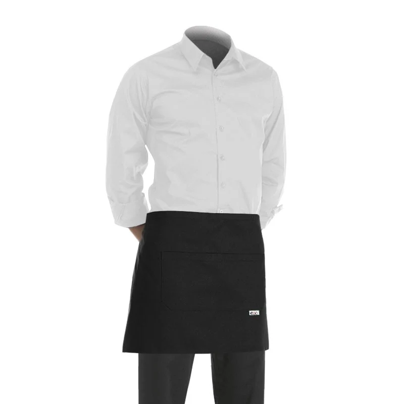 Tablier de Cuisine / Barman Court 40cm Noir - EGOCHEF