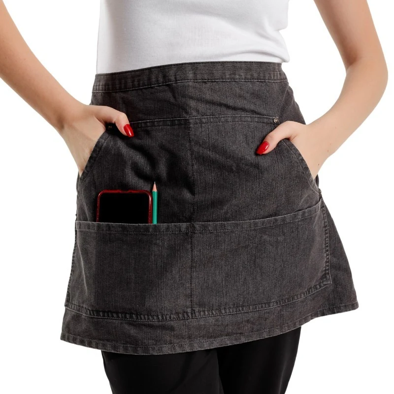 Tablier de Service Court Jean Noir - PREMIER