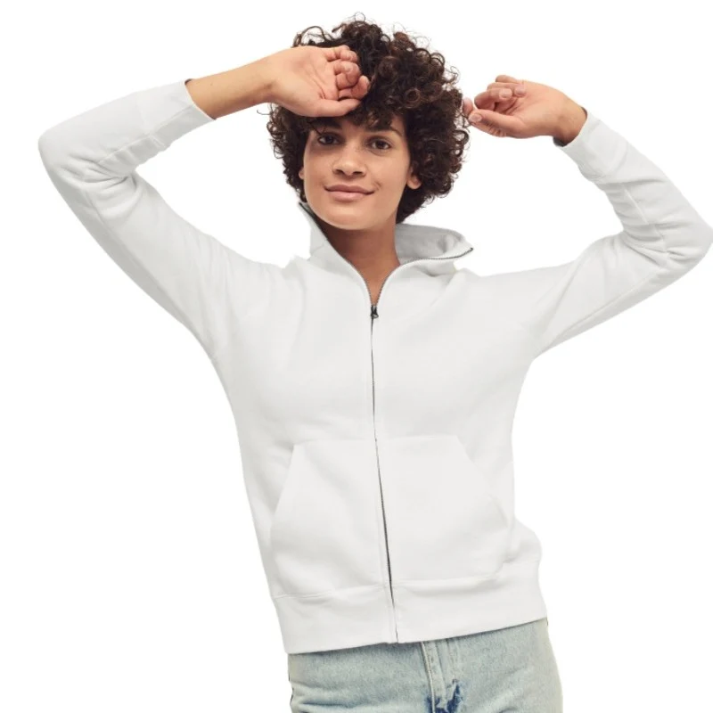 Veste de Travail Zippée Blanche ou Noire Femme - TOPTEX